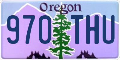 OR license plate 970THU