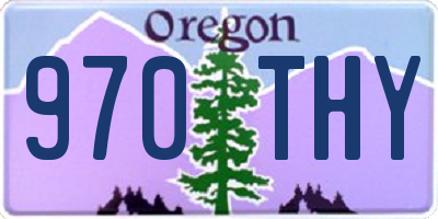 OR license plate 970THY