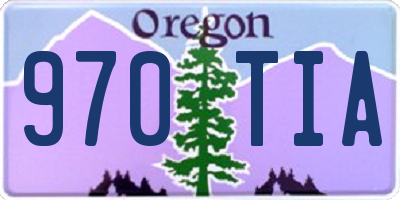 OR license plate 970TIA