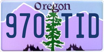 OR license plate 970TID