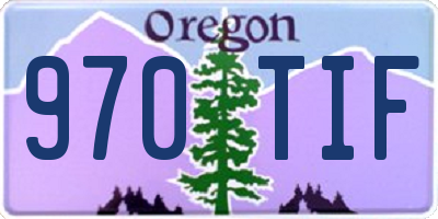 OR license plate 970TIF