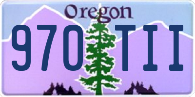 OR license plate 970TII