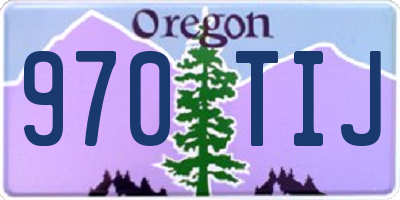 OR license plate 970TIJ