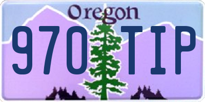 OR license plate 970TIP