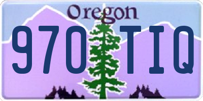 OR license plate 970TIQ