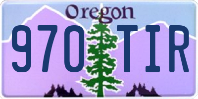 OR license plate 970TIR