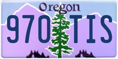 OR license plate 970TIS