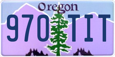 OR license plate 970TIT