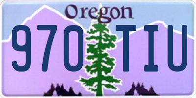 OR license plate 970TIU