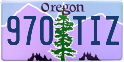 OR license plate 970TIZ