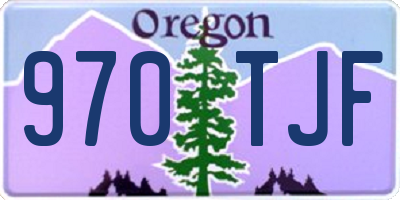 OR license plate 970TJF
