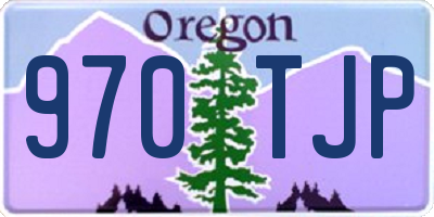 OR license plate 970TJP