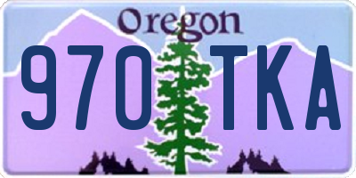 OR license plate 970TKA