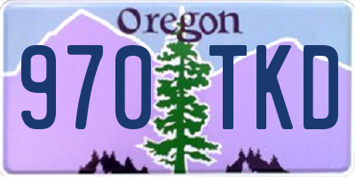 OR license plate 970TKD