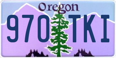 OR license plate 970TKI