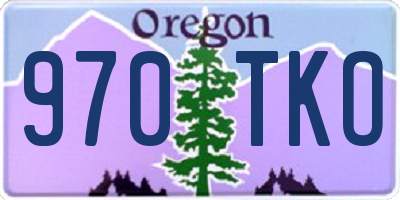 OR license plate 970TKO