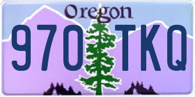 OR license plate 970TKQ