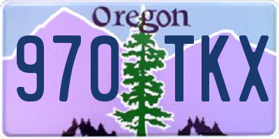 OR license plate 970TKX