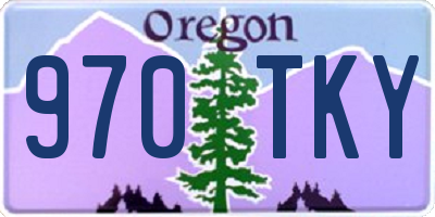 OR license plate 970TKY