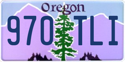 OR license plate 970TLI