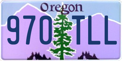 OR license plate 970TLL