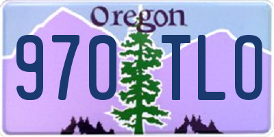 OR license plate 970TLO