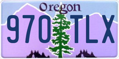 OR license plate 970TLX