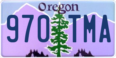 OR license plate 970TMA