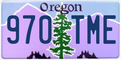 OR license plate 970TME