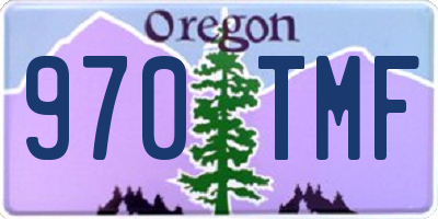 OR license plate 970TMF