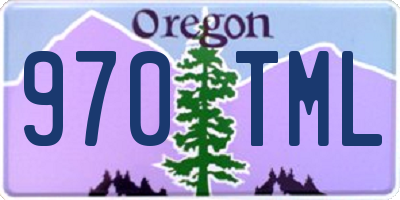 OR license plate 970TML