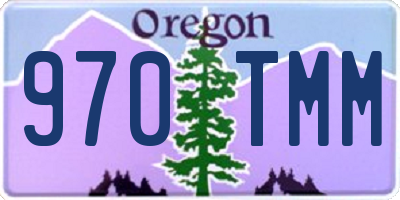 OR license plate 970TMM