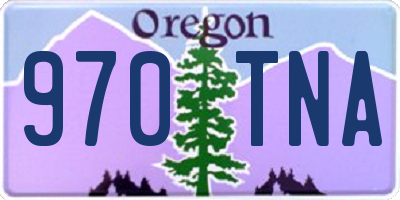OR license plate 970TNA