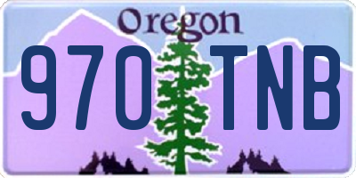OR license plate 970TNB