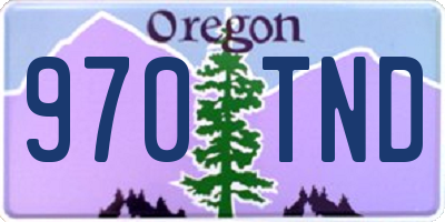 OR license plate 970TND