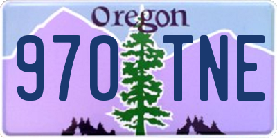 OR license plate 970TNE