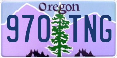 OR license plate 970TNG