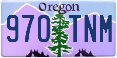 OR license plate 970TNM