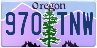 OR license plate 970TNW