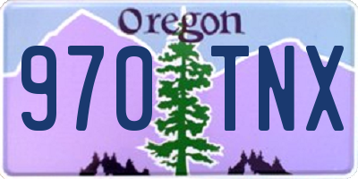 OR license plate 970TNX