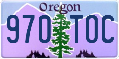 OR license plate 970TOC