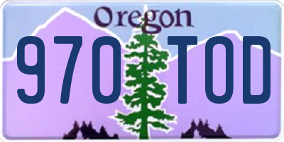 OR license plate 970TOD