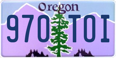 OR license plate 970TOI