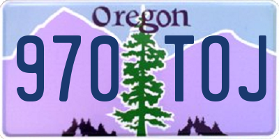 OR license plate 970TOJ