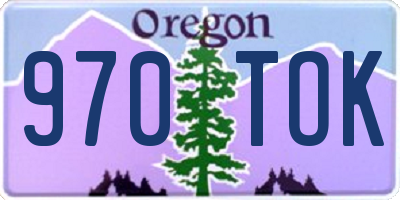 OR license plate 970TOK
