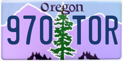 OR license plate 970TOR