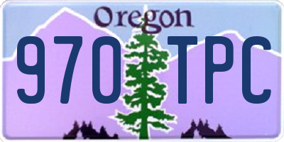 OR license plate 970TPC
