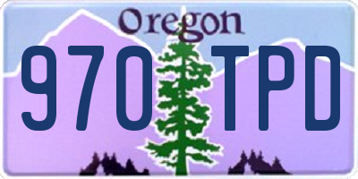 OR license plate 970TPD