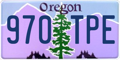 OR license plate 970TPE