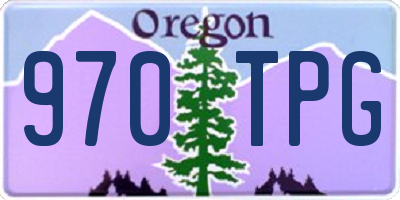 OR license plate 970TPG